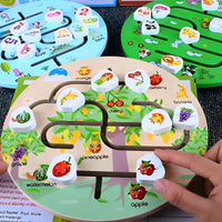 Fruit Maze & Assemble Wooden Puzzle Set