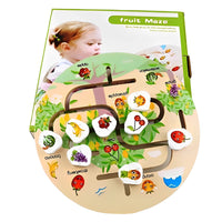 Fruit Maze & Assemble Wooden Puzzle Set